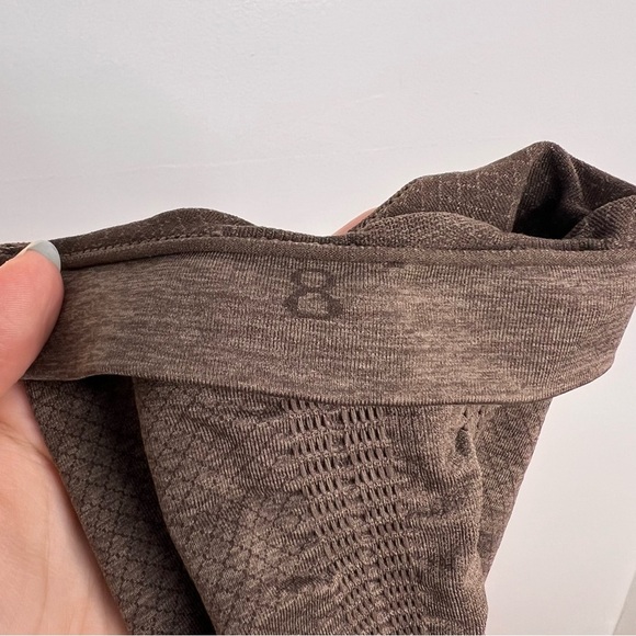 LULULEMON In The Flow Crop II Heathered Bark Chocolate Cropped Leggings - Picture 6 of 6